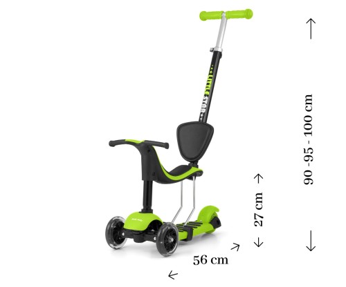 Scooter Little Star Green - hulajnoga dla dzieci 3w1