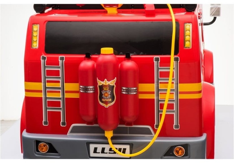 Wóz Strażacki na Akumulator Czerwony Dla Dzieci Pilot