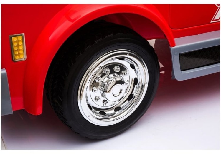 Wóz Strażacki na Akumulator Czerwony Dla Dzieci Pilot