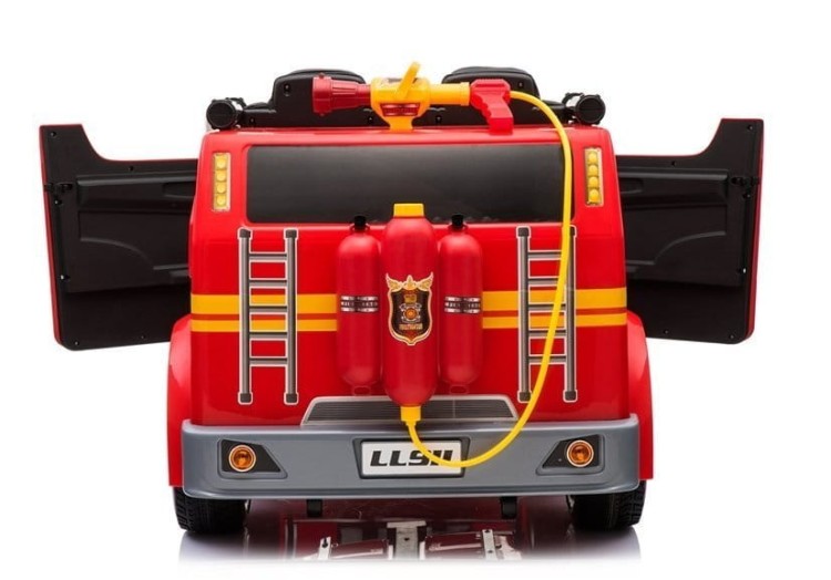 Wóz Strażacki na Akumulator Czerwony Dla Dzieci Pilot