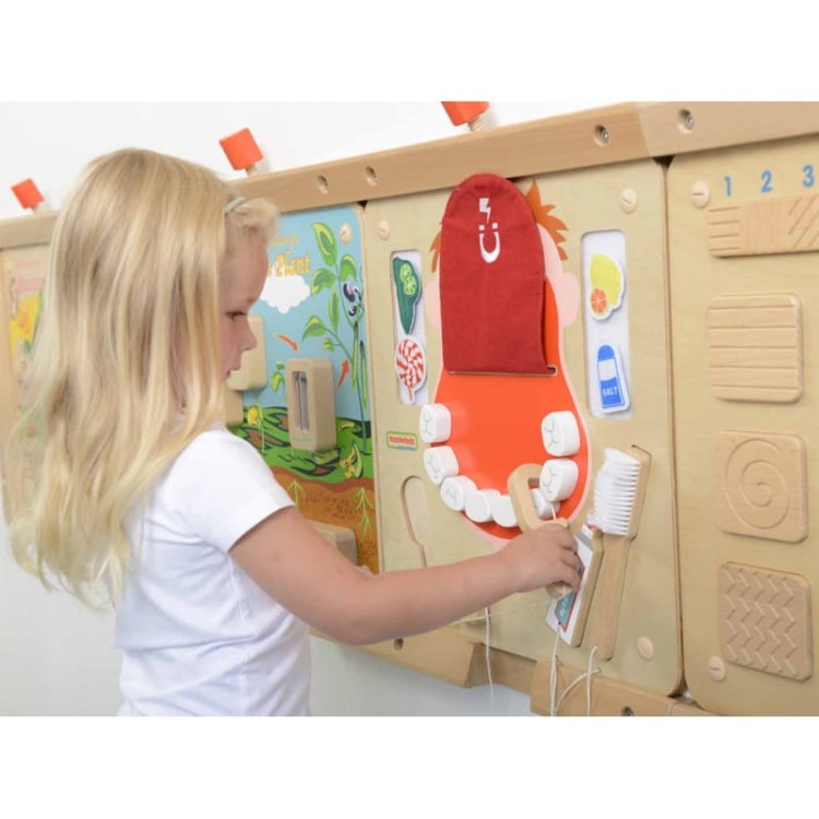 Edukacyjna Tablica Drewniana Masterkidz Higiena Jamy Ustnej