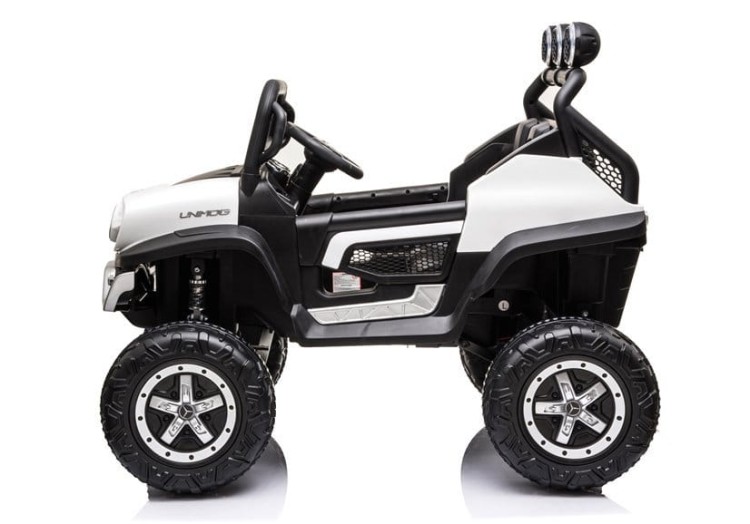 autko na akumulator dla dzieci Mercedes Unimog S Biały