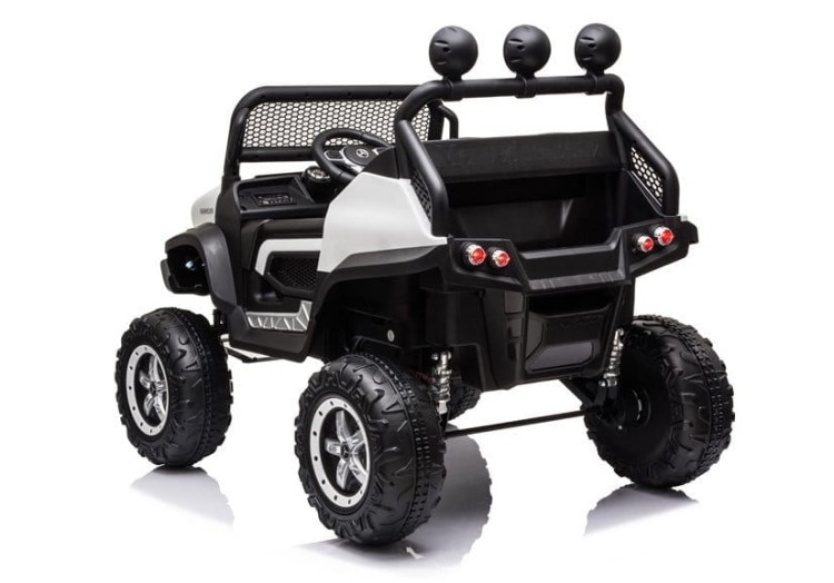 autko na akumulator dla dzieci Mercedes Unimog S Biały