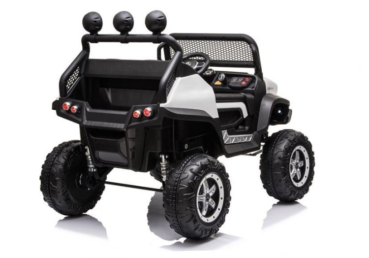autko na akumulator dla dzieci Mercedes Unimog S Biały