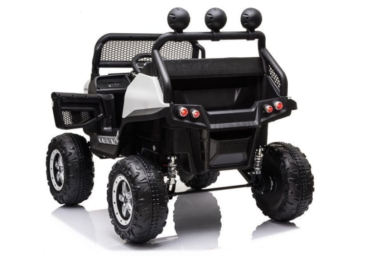 autko na akumulator dla dzieci Mercedes Unimog S Biały