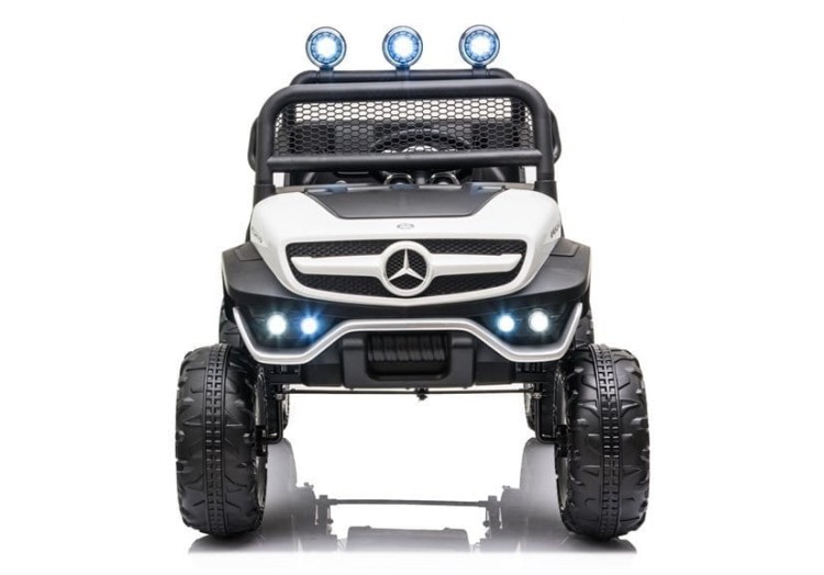 autko na akumulator dla dzieci Mercedes Unimog S Biały