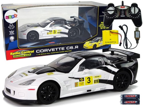 Auto Zdalnie Sterowane Wyścigowe Corvette C6.R białe