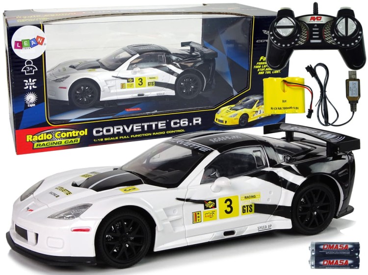 Auto Zdalnie Sterowane Wyścigowe Corvette C6.R białe