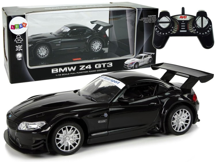 Auto Zdalnie Sterowane Sportowe R/C 1:18 BMW Z4 GT3 Czarny 2.4 G Światła