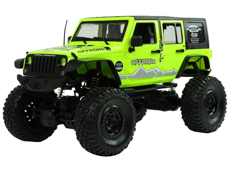 Auto Zdalnie sterowane Terenowe Rock Crawler 2.4 GHz Zielone Amortyzatory 4x4