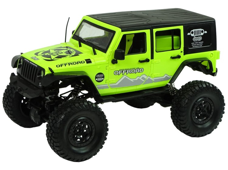 Auto Zdalnie sterowane Terenowe Rock Crawler 2.4 GHz Zielone Amortyzatory 4x4