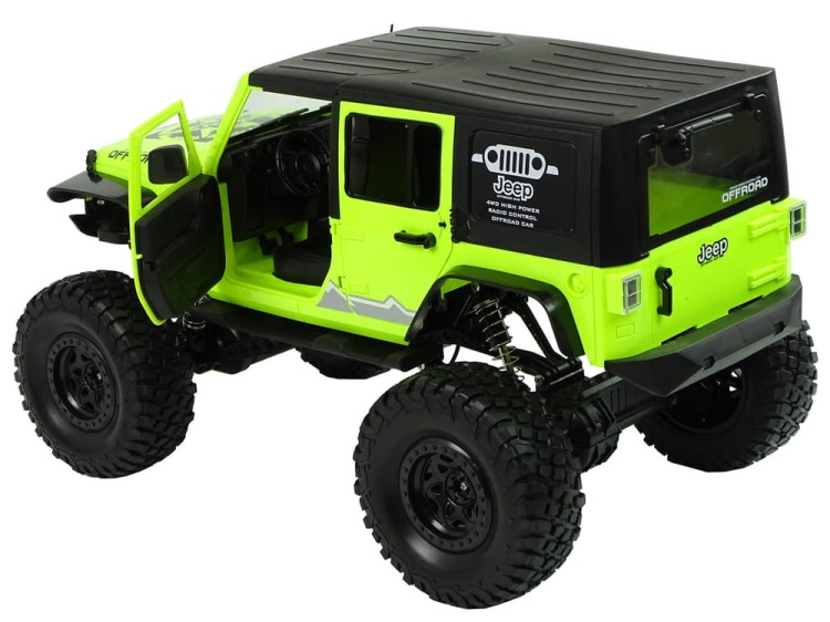 Auto Zdalnie sterowane Terenowe Rock Crawler 2.4 GHz Zielone Amortyzatory 4x4