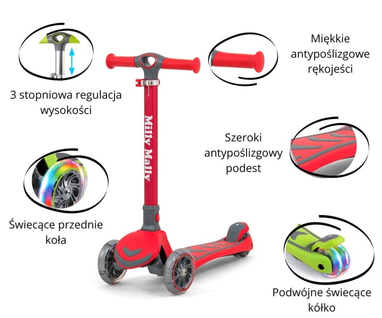 Scooter Boogie Red - hulajnoga dla dziecka