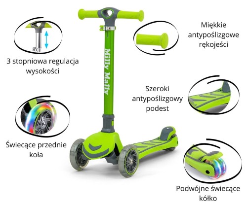Scooter Boogie Green -hulajnoga dla dziecka