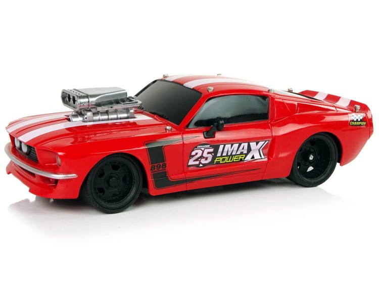 Auto Sportowe Zdalnie sterowane R/C 1:16 Czerwone Białe Pasy Pilot