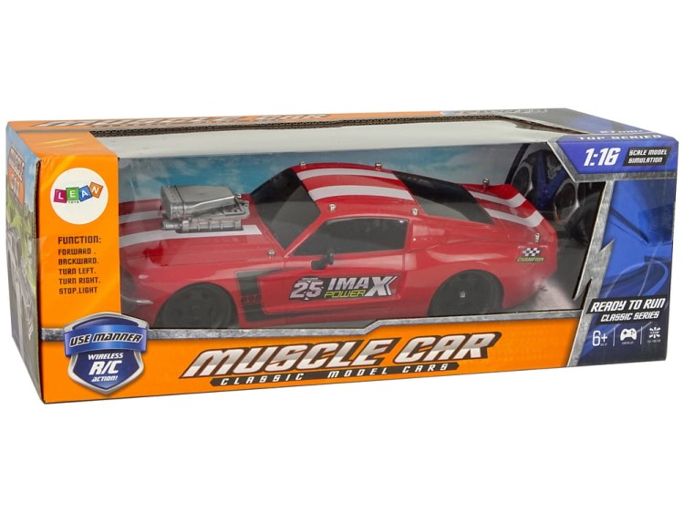 Auto Sportowe Zdalnie sterowane R/C 1:16 Czerwone Białe Pasy Pilot