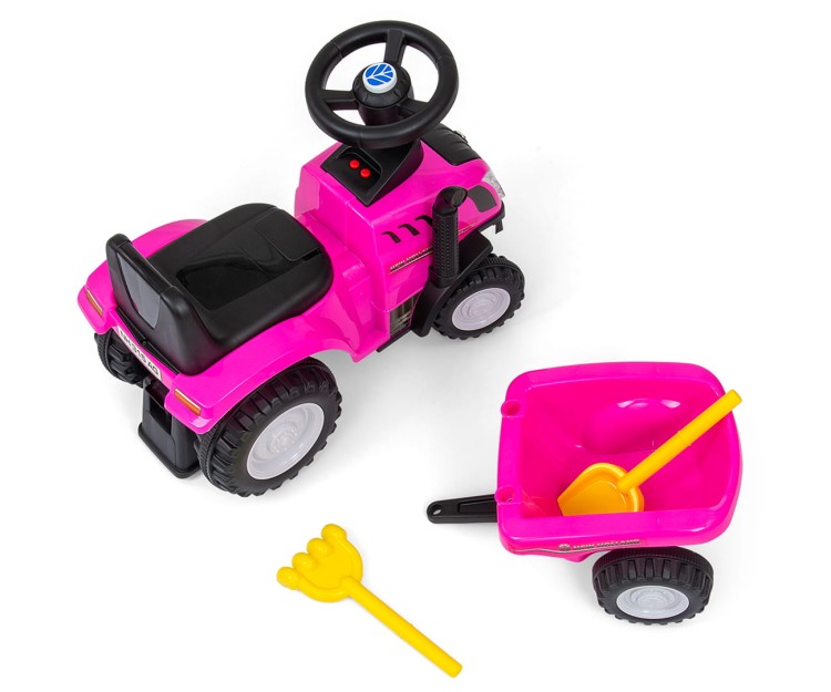 różowy traktorek dla dziewczynki