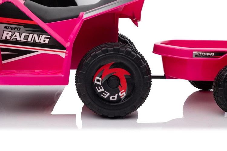 Quad Na Akumulator dla dziecka XMX630T Różowy Z Przyczepą