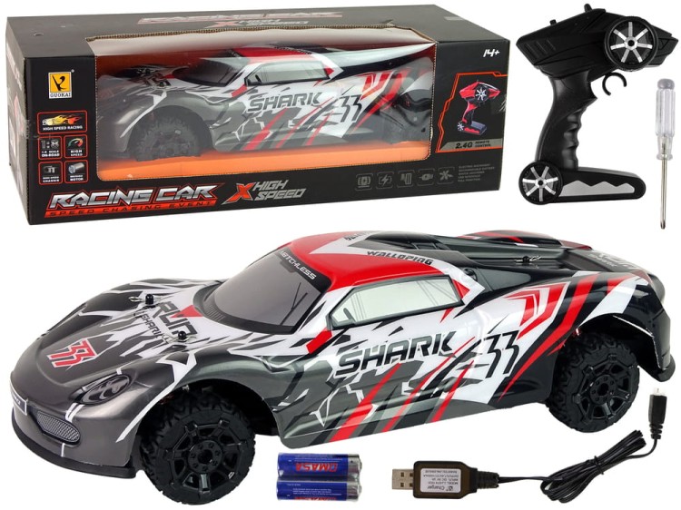 Auto Sportowe  Zdalnie Sterowane R/C 1:8 Szary Biały