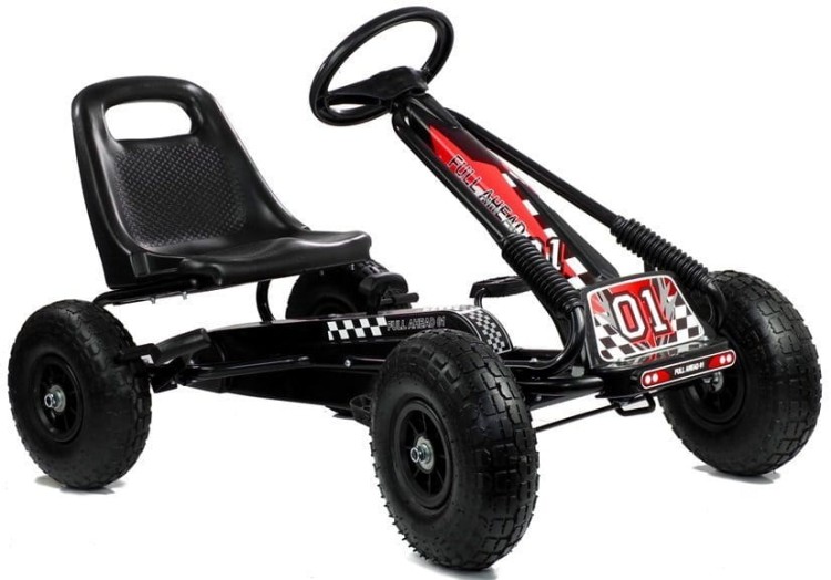 Gokart na pedały Czarny A-15 Pompowane Koła