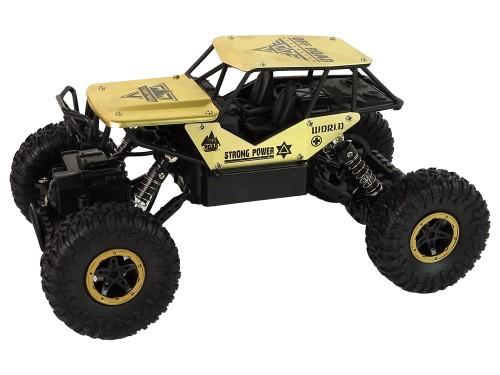 Auto Zdalnie Sterowane RC Wysokie Koła 1:18 Plastikowe Czarne Złote