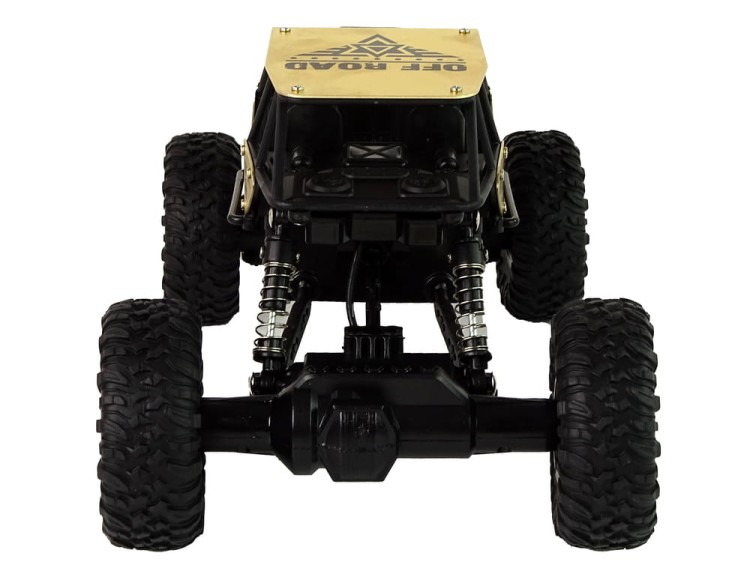 Auto Zdalnie Sterowane RC Wysokie Koła 1:18 Plastikowe Czarne Złote