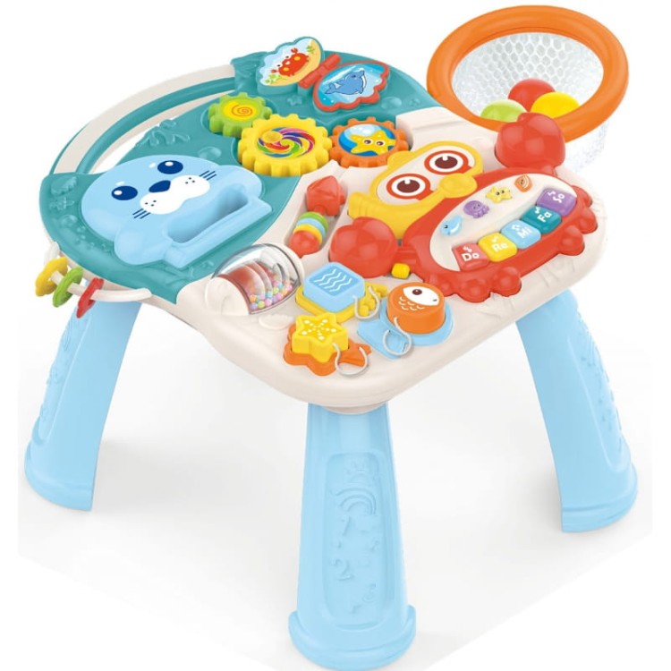 Pchacz Chodzik Stolik Edukacyjny Hulajnoga Jeździk 4w1