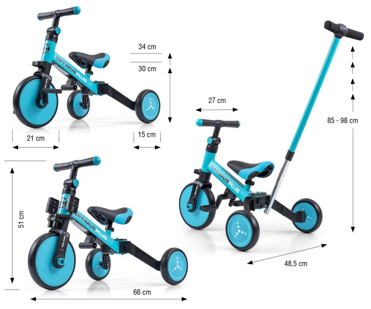 Rowerek 4w1 Optimus Plus Blue