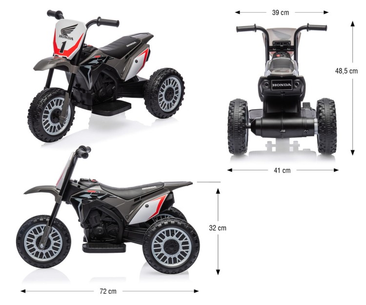 Jeździk na akumulator Motocykl HONDA CRF 450R Grey