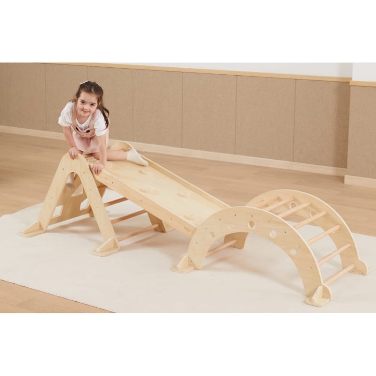 VIGA Drewniany Bujak Naturalny Montessori