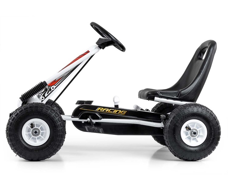 Milly Mally Gokart na pedały pompowane koła Thor White