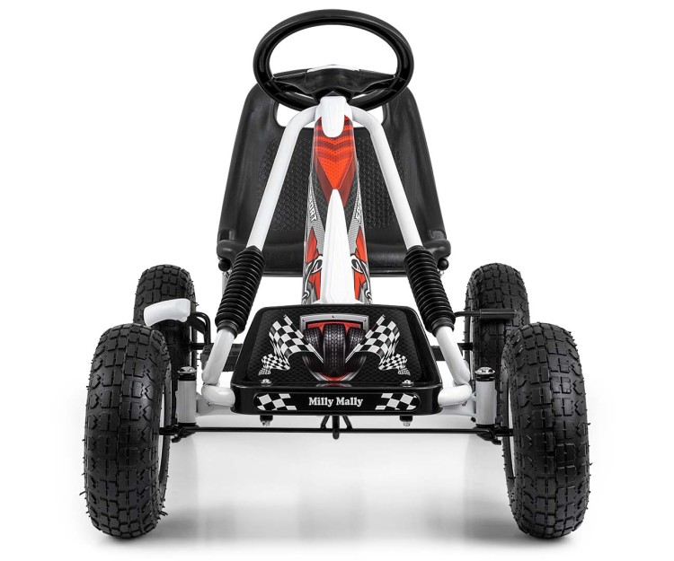 Milly Mally Gokart na pedały pompowane koła Thor White