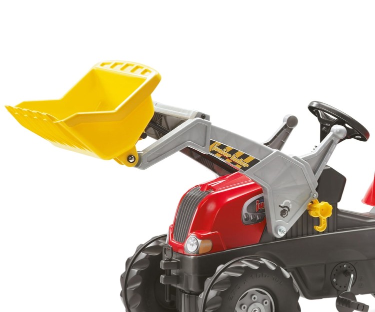 Traktor na pedały Rolly Junior RT z przyczepą i łyżka Czerwony