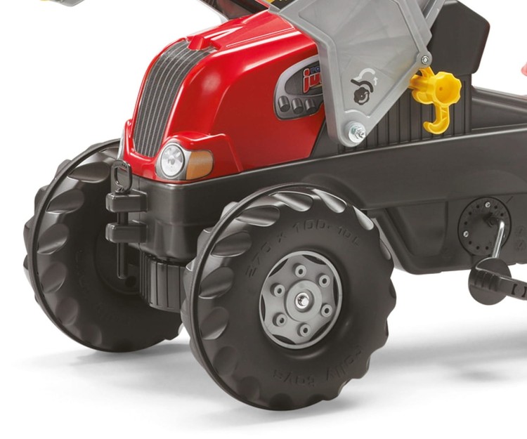 Traktor na pedały Rolly Junior RT z przyczepą i łyżka Czerwony
