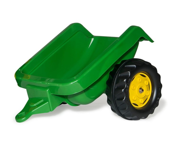 Traktor na pedały Rolly Kid John Deere z łyżką i przyczepą
