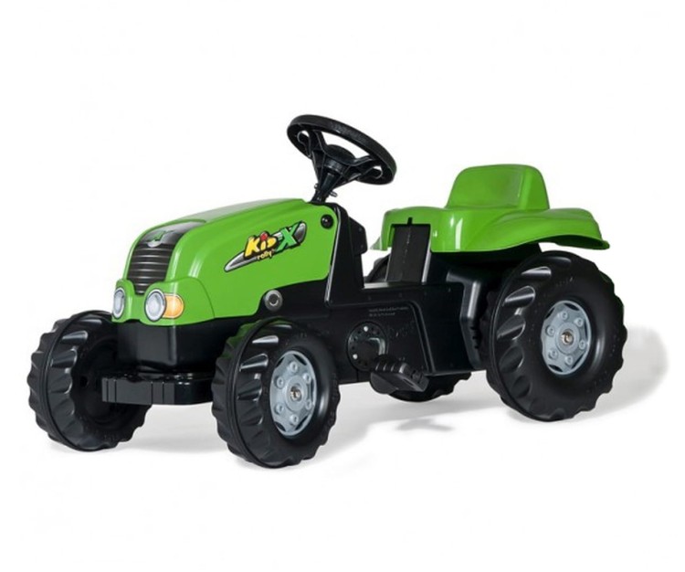 Traktor na pedały Rolly Kid z przyczepą Zielony