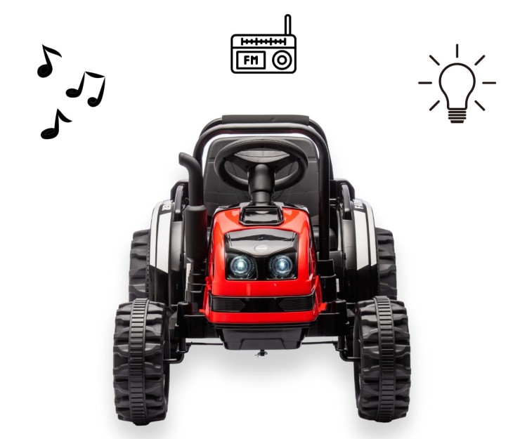Traktorki dla dzieci z przyczepą Farmer Red