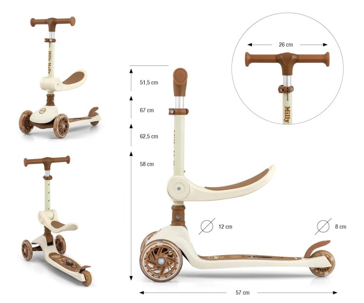 Milly Mally Hulajnoga Scooter Fuzzy Classic