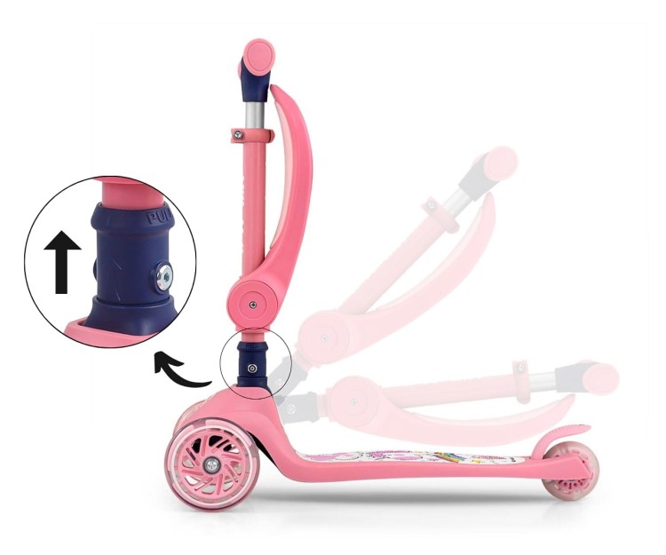 Milly Mally Hulajnoga Scooter Fuzzy Pink