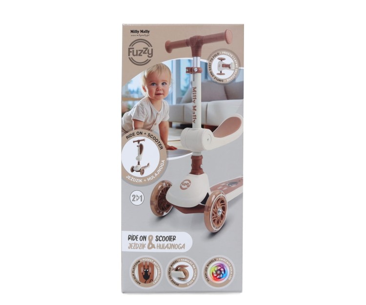Milly Mally Hulajnoga Scooter Fuzzy Pink
