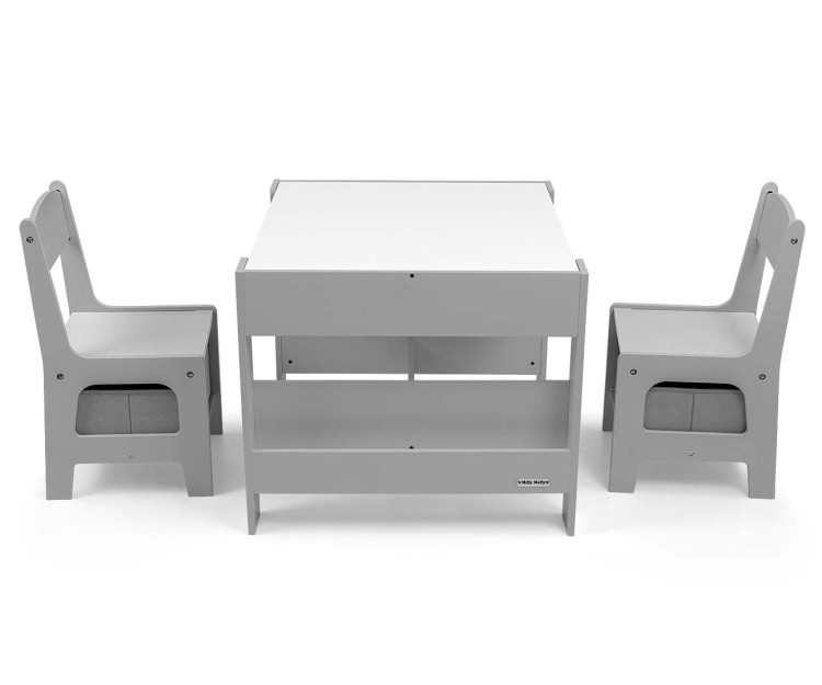 Zestaw mebli - Stolik i dwa krzesełka Sven Grey