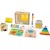 Tooky Toy Edukacyjne Pudełko Montessori Układanka Liczydło Tablica Pogody 6w1 od 3 Lat