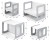 Milly Mally Zestaw mebli Stella 3w1 Grey