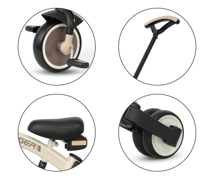 Qplay Rowerek Trójkołowy Stager 3w1 Brown