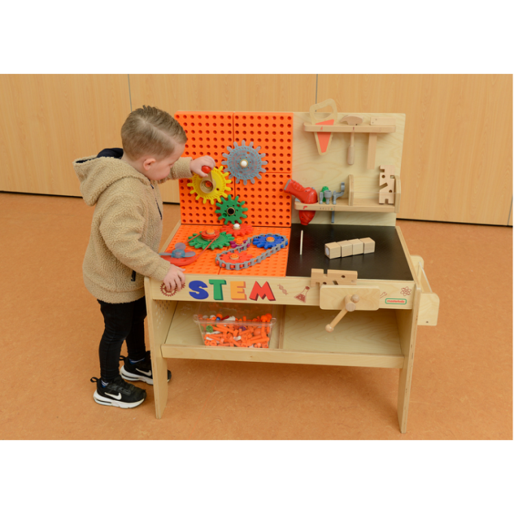 MASTERKIDZ Drewniany Warsztat XXL Montessori STEM z Narzędziami
