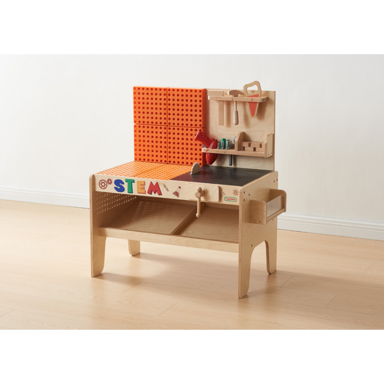 MASTERKIDZ Drewniany Warsztat XXL Montessori STEM z Narzędziami