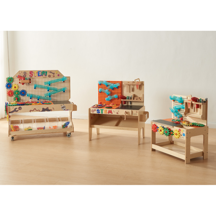 MASTERKIDZ Drewniany Warsztat XXL Montessori STEM z Narzędziami