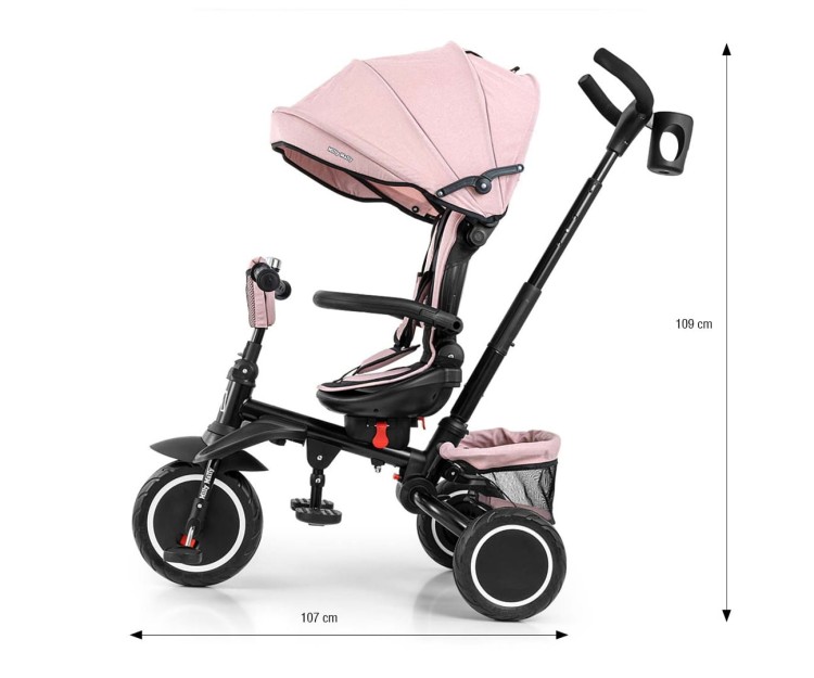 Milly Mally Rowerek Trójkołowy Stanley Rubber New Pink