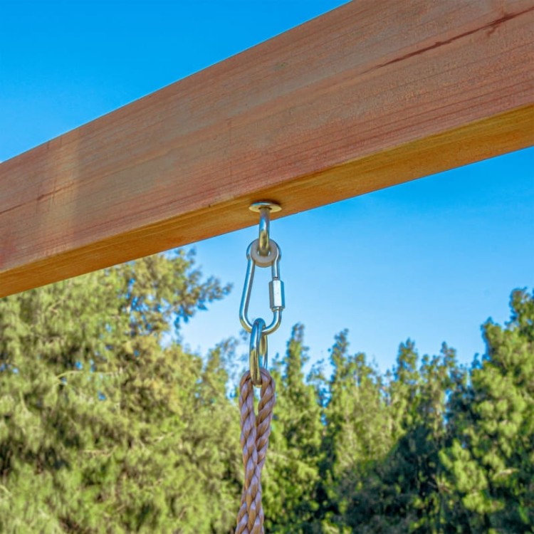 AXI Mitch - Duży Plac Zabaw Drewniany Zjeżdżalnia Hustawki Ścianka Wspinaczkowa + Wieża