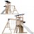 AXI Drewniany Duży Plac Zabaw Huśtawki Zjeżdżalnia Wieża + Piaskownica - Biały